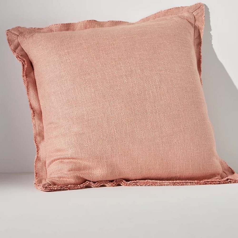 2 Anthropologie Blush Textured Throw Pillow